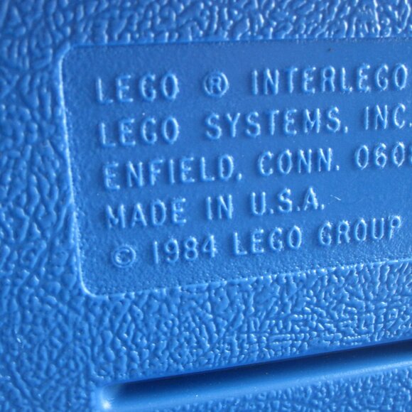 vintage 1984 Lego Blue Hard Plastic Storage / Carrying Case - Picture 8 of 8